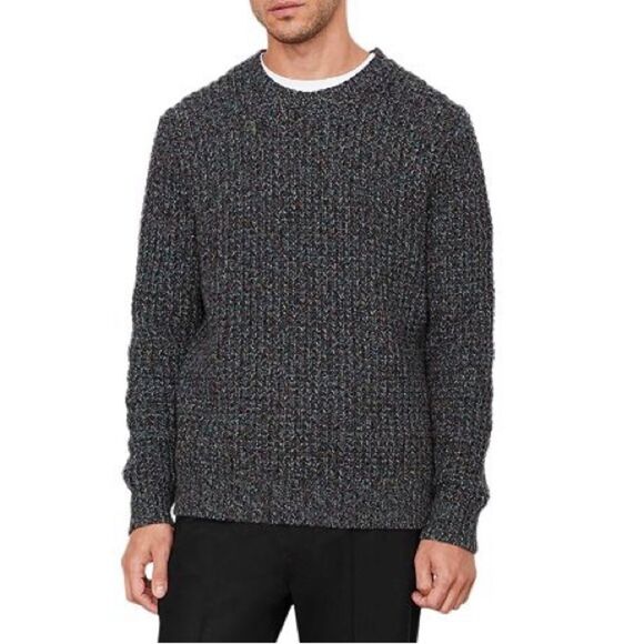 VINCE MARLED WAFFLE CREWNECK SWEATER - Picture 1 of 5